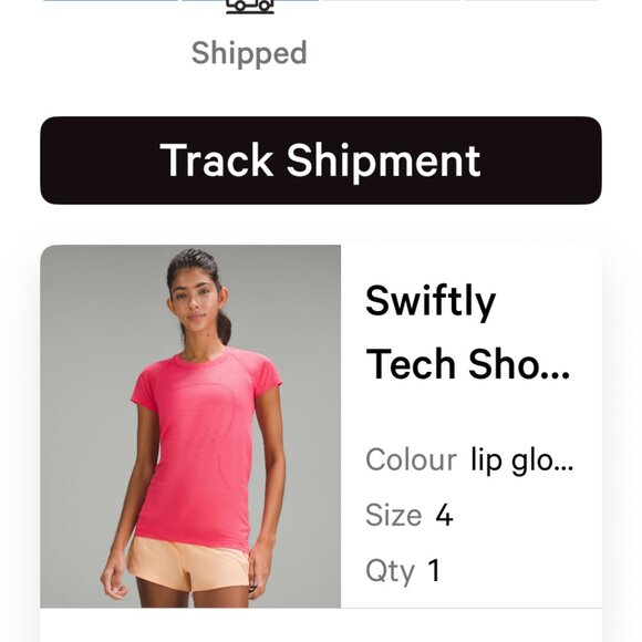 Lululemon Swiftly Tech Short-Sleeve Shirt 2.0 - Lip Gloss - Size 4 - Hip Length - Picture 5 of 5